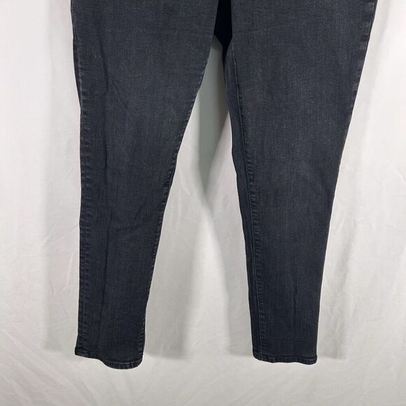 LOFT Jeans Women's 6 Black Denim Curvy Skinny High Rise Cotton Blend Pockets - Picture 3 of 10
